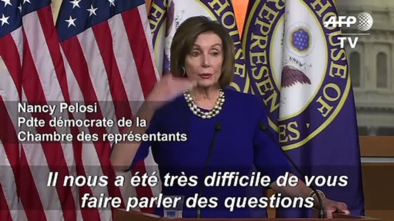 "J'ai déchiré un manifeste de contre-vérités" dit Pelosi après avoir déchiré le discours de Trump