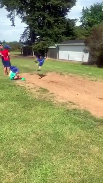 Long Jump Goes Face First