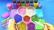 Making 6 Colors with Toys and Glitter Play Doh Ice Cream Learn Colors PJ Masks Paw Patrol Surprise