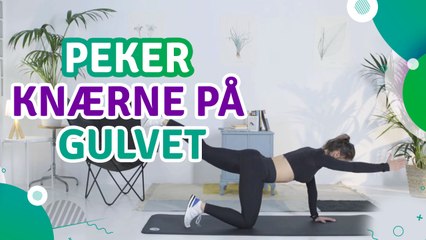 Peker, knærne på gulvet - Trenings Glede