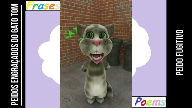 Peidos engraçados do gato tom: Peido fugitivo, foge para fazer merda! [Frases e Poemas]