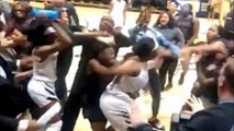 Basket-BRAWL! Shocking moment women's college players throw punches and shove each other