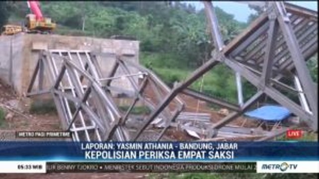 Jembatan Penghubung Antar Desa Senilai Rp5,8 Miliar di Cianjur Ambruk