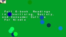Full E-book  Readings in Advertising, Society, and Consumer Culture  For Kindle