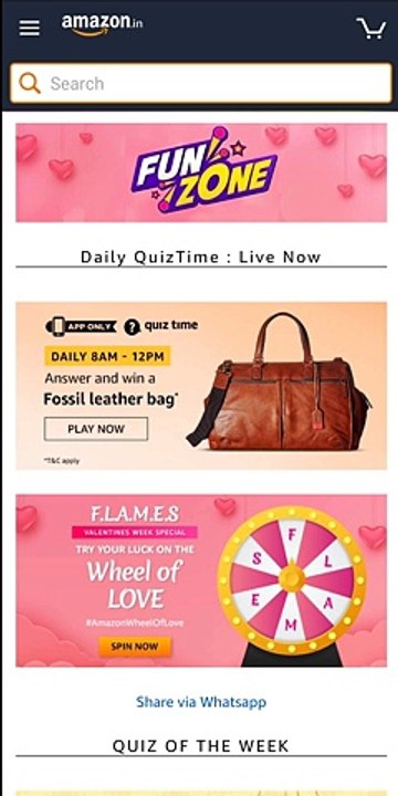 Amazon Quiz Today