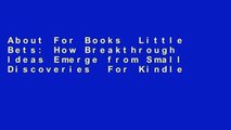 About For Books  Little Bets: How Breakthrough Ideas Emerge from Small Discoveries  For Kindle