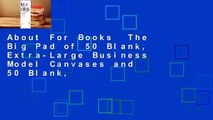 About For Books  The Big Pad of 50 Blank, Extra-Large Business Model Canvases and 50 Blank,