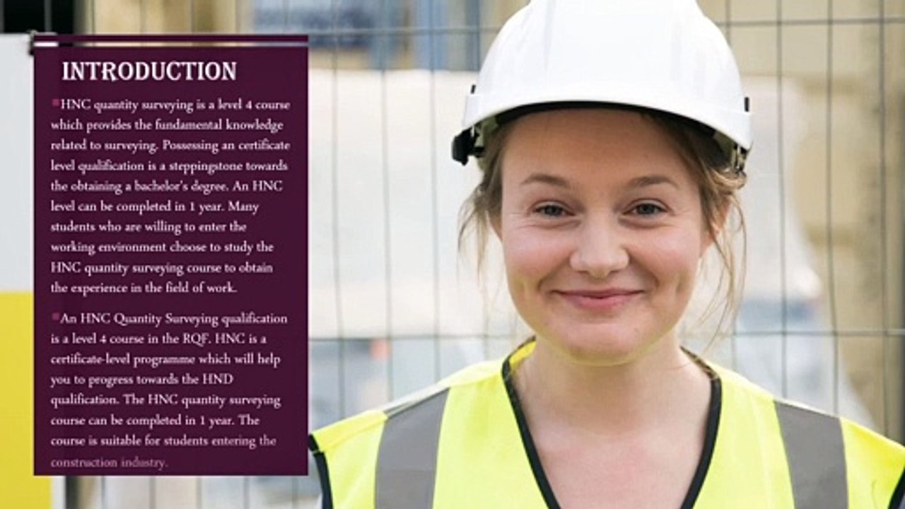 HNC Quantity Surveying Qualifications