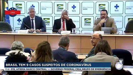 Brasil tem nove casos suspeitos de coronavirus