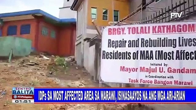IDPs sa most affected area sa Marawi, isinasaayos na ang mga ari-arian