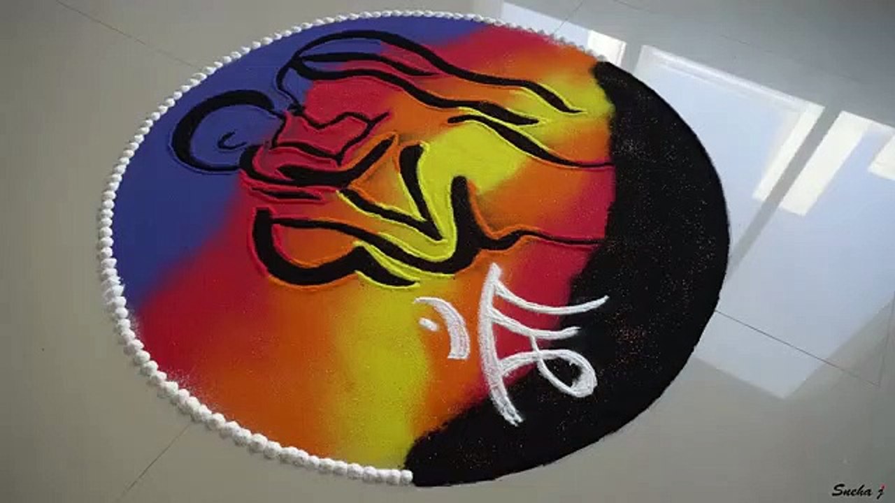 #12 AWESOME and BEAUTIFUL unique women's day rangoli designs8 march rangoli design
