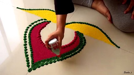 #120 Easy rangoli design for festivals  Rangoli design