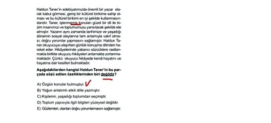 Sıradışı Analiz Yayınları TYT 6. Deneme Sınavı - Türkçe 33.  Soru