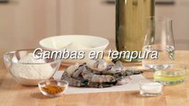 Receta de gambas en tempura