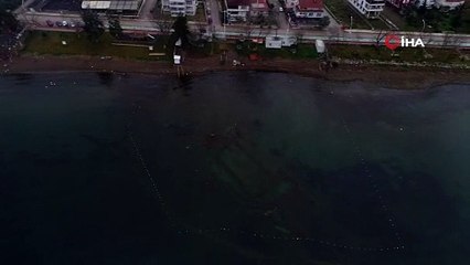 Kış kurak geçince İznik Gölü'ndeki bazilika ortaya çıktı
