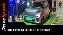 MG E200 at Auto Expo 2020 | MG E200  First Look, Features & More