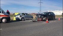 Report TV - Aksident i rëndë në Lezhë! Përplasen dy makina, 3 të plagosur