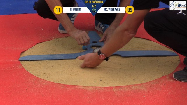 Tir de précision N. AUBERT vs MC VIREBAYRE demi-finale Nyons pétanque 2019