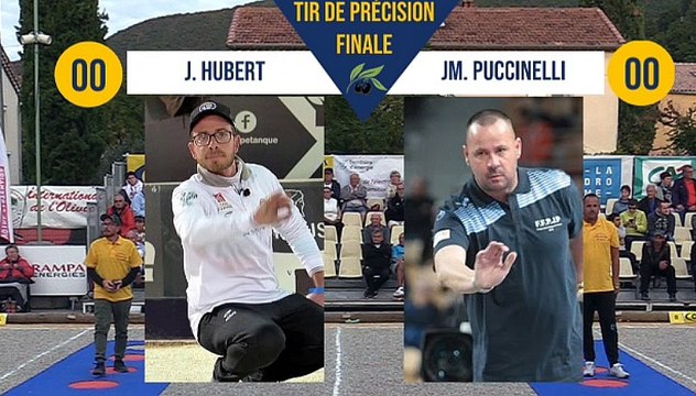 Tir de précision J. HUBERT vs JM. PUCCINELLI finale Nyons pétanque 2019