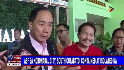 ASF sa Koronadal City, South Cotabato, contained at isolated na