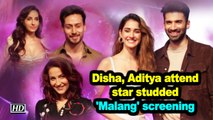 Disha Patani, Aditya Roy Kapoor attend star studded 'Malang' screening