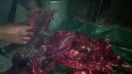 simple meat Cutting  cooking