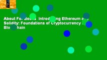 About For Books  Introducing Ethereum and Solidity: Foundations of Cryptocurrency and Blockchain