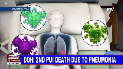 DOH: 2nd PUI death due to pneumonia