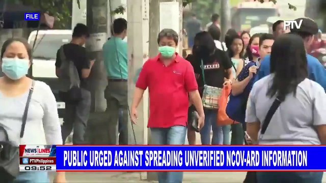 Public urged against spreading unverified nCoV-ARD information