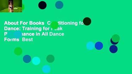 About For Books  Conditioning for Dance: Training for Peak Performance in All Dance Forms  Best