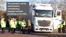 40 vehicles were stopped on M25 near Hemel Hempstead in anti-human trafficking operation