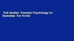 Full version  Forensic Psychology for Dummies  For Kindle