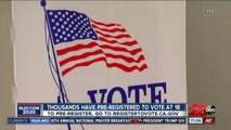 Thousands have pre-registered to vote at 19