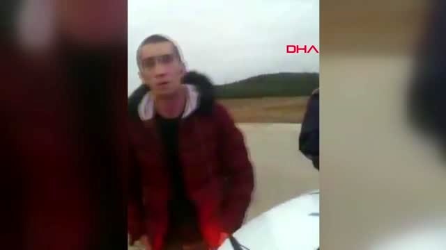 Sinop alkollü sürücünün jandarmayı tehdit ettiği o anlar kamerada