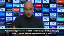 We were 25 points ahead of Liverpool once - Guardiola