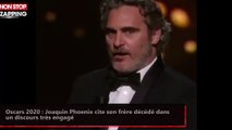 Oscars 2020 : Joaquin Phoenix cite son frère décédé dans  un discours très engagé (Vidéo)