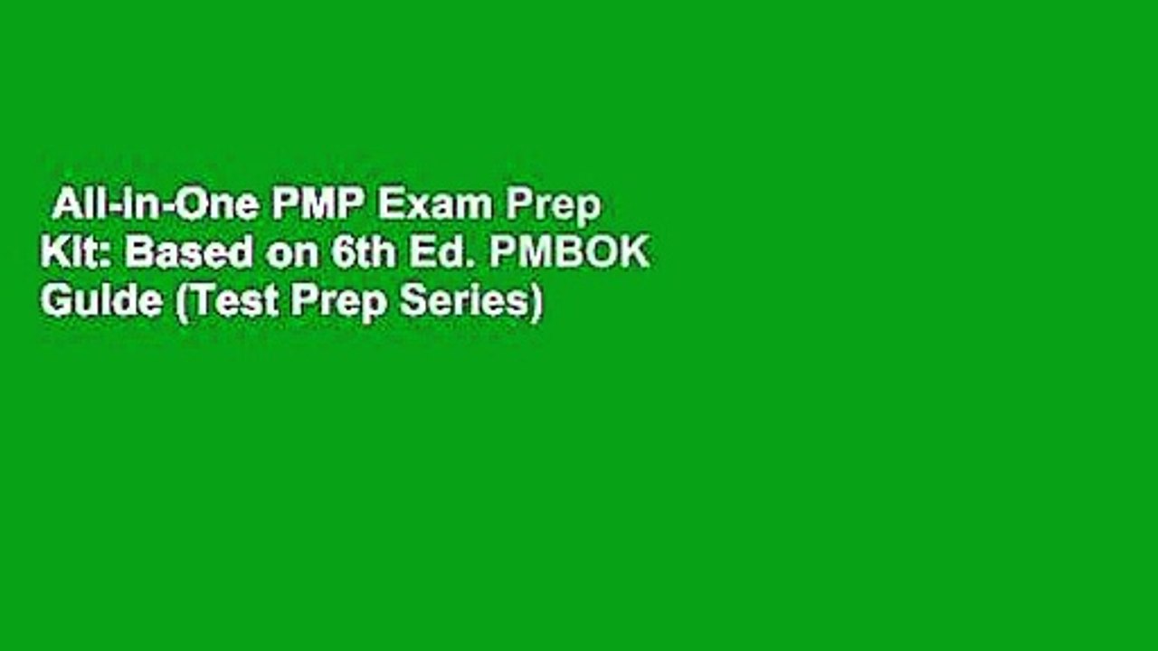 All-in-One PMP Exam Prep Kit: Based on 6th Ed. PMBOK Guide (Test Prep Series)  For Kindle