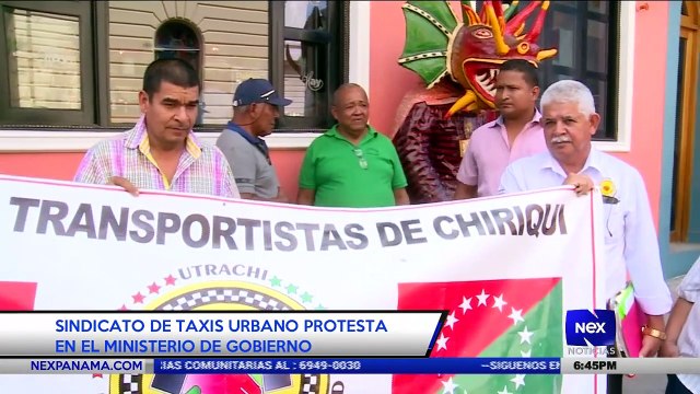 Sindicato de taxis urbano protesta en el ministerio de gobierno - Nex Noticias