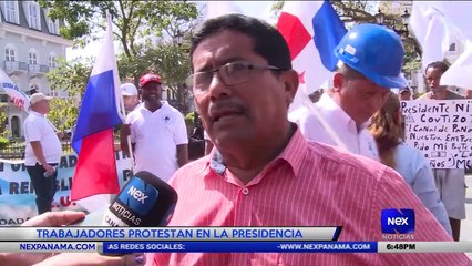 Trabajadores protestan en la presidencia - Nex Noticias