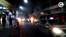 Carro em chamas no Centro de Vitória