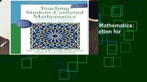 [Read] Teaching Student-Centered Mathematics: Developmentally Appropriate Instruction for Grades