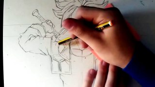 Como dibujar a Trunks del futuro SSJ-Laucort