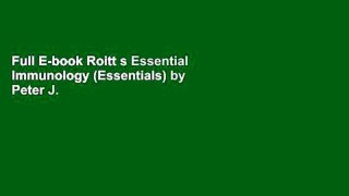 Full E-book Roitt s Essential Immunology (Essentials) by Peter J. Delves