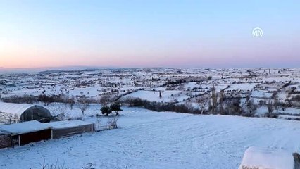 Tekirdağ kar yağışıyla beyaza büründü