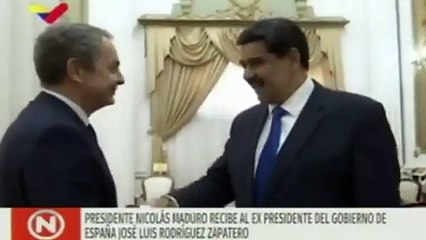 下载视频: José Luis Rodríguez Zapatero  saludando a Delcy Rodríguez en Venezuela