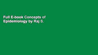 Full E-book Concepts of Epidemiology by Raj S. Bhopal