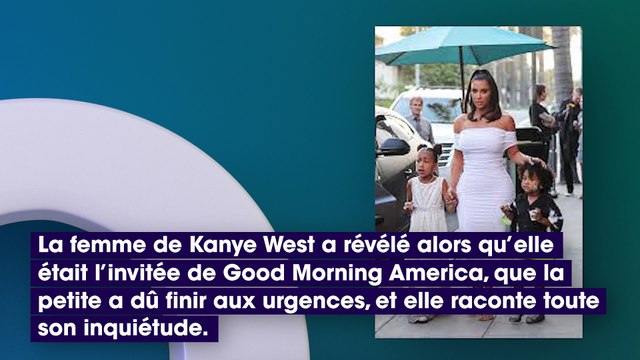 Kim Kardashian sa fille North victime d'une mauvaise chute et blessée au visage