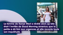 Kim Kardashian  sa fille North victime d'une mauvaise chute et blessée au visage