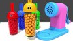 Learn Colors with Bunny Mold and Pasta Spaghetti Making Toy Fruits Squishy Ball for Kids Children