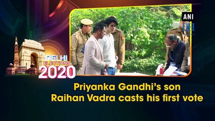 Priyanka Gandhi's son Raihan Vadra casts his first vote